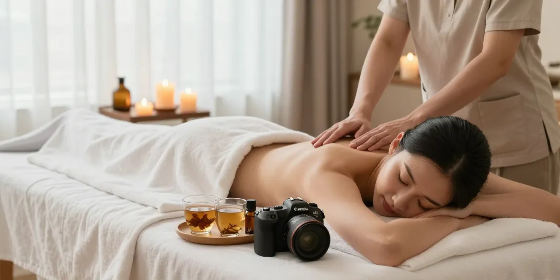 Experience 경기광주출장마사지 in a tranquil home spa environment with soothing elements.