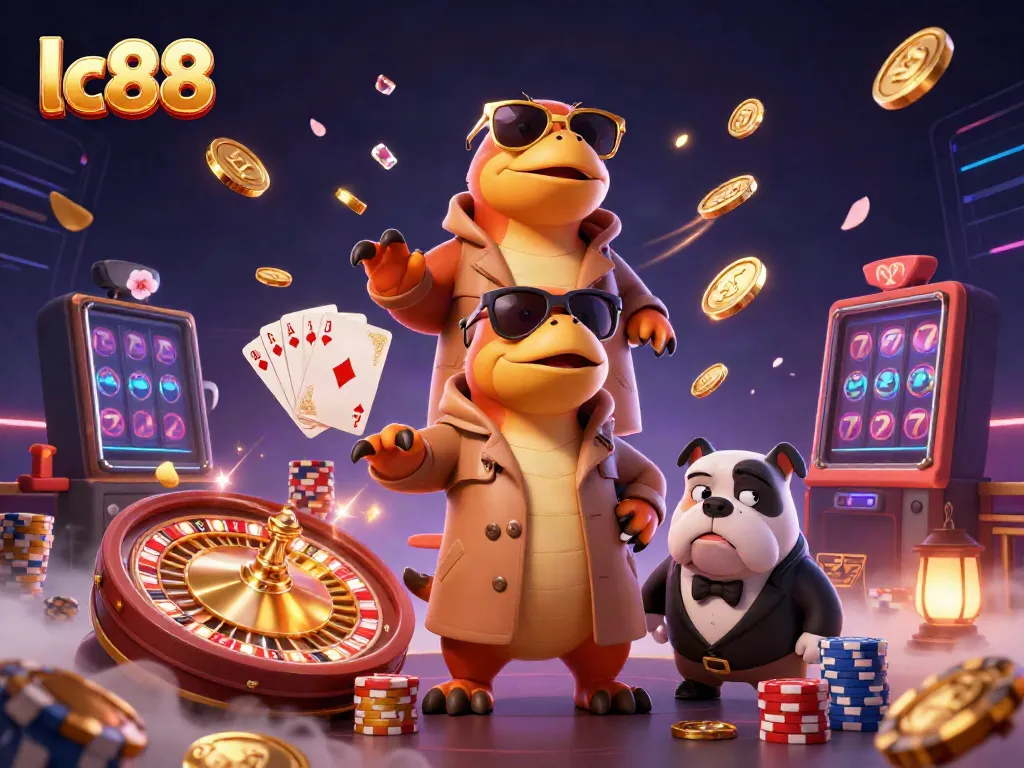 Experience excitement with lc88 as raptors in a trench coat attempt casino entry.