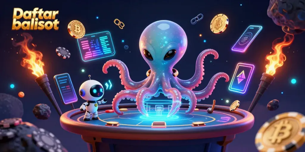 Play poker with vibrant alien characters in a captivating cosmic setting at Daftar balisot.