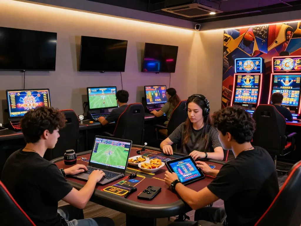 Exciting online gambling scene featuring players engaging with sports betting and live dealer games at https://9bet.ru.com/.