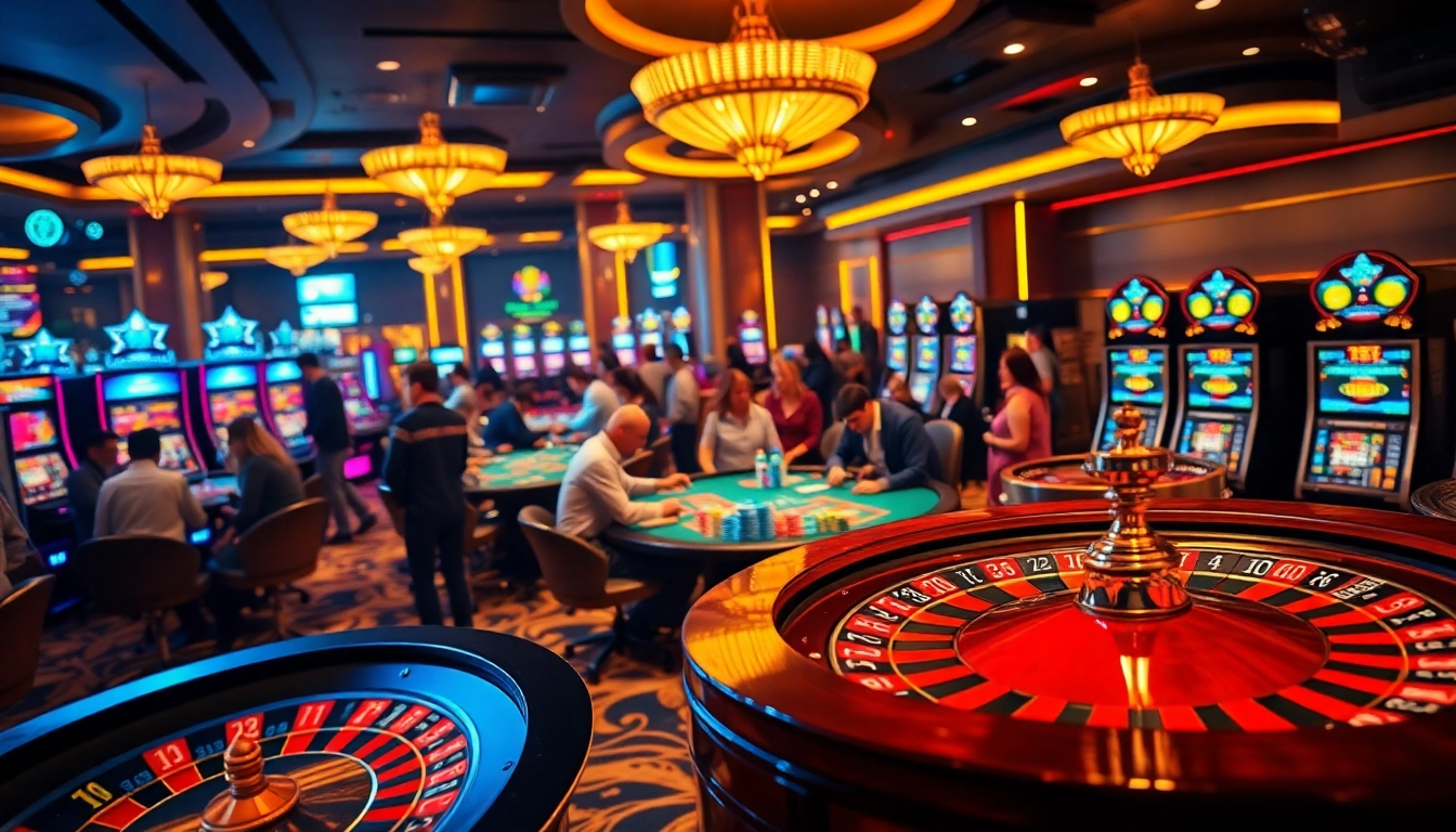 Dabet provides a thrilling casino atmosphere with players engaging in roulette and poker activities.