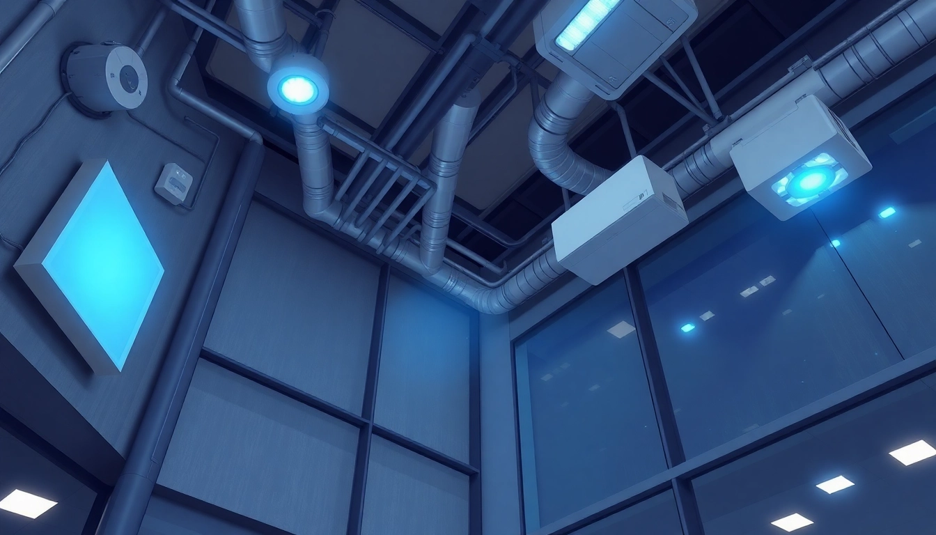 Commercial Leak Detection system monitoring water leaks in a modern building.