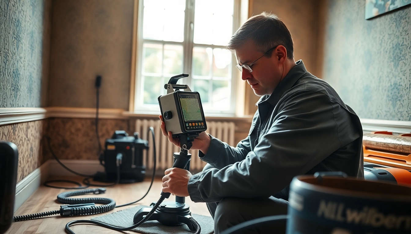 Expert leak detection Cornwall service with a technician analyzing for hidden leaks.