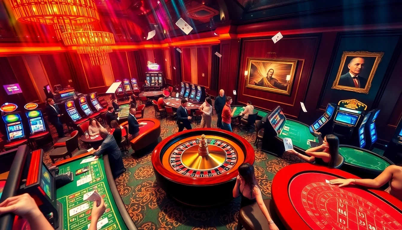 Experience the thrill of betting at bet88.com with vibrant casino scenes showcasing tables, chips, and excitement.