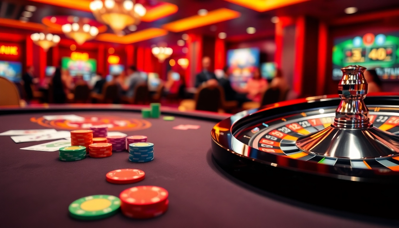 Engage in online gambling excitement at new88 with poker chips and roulette.