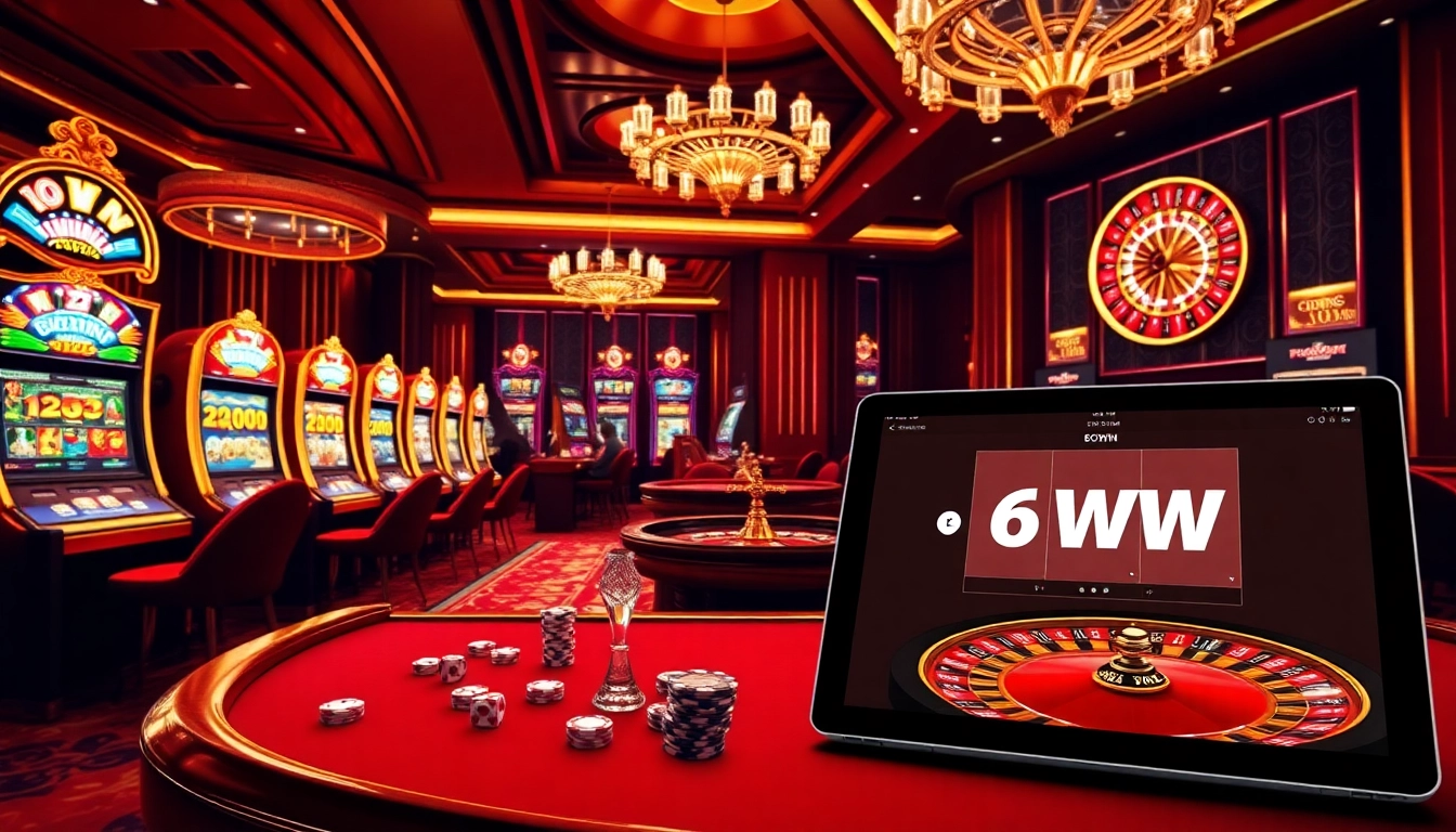 Enhance your gaming experience with 6RWIN showcasing vibrant casino elements and excitement.