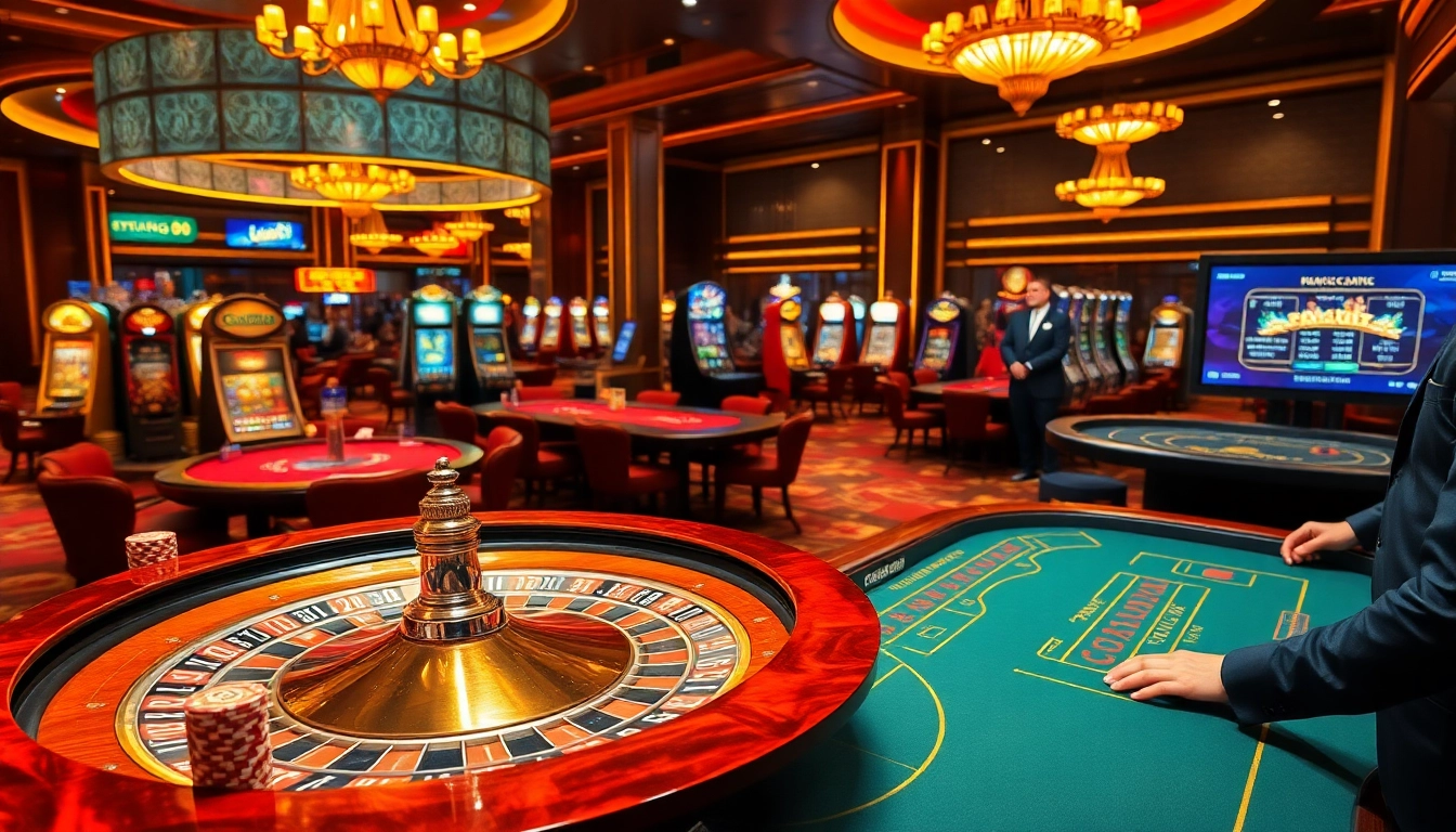Experience the excitement of gambling at https://king88.limited/ with players engaging at roulette and blackjack tables.