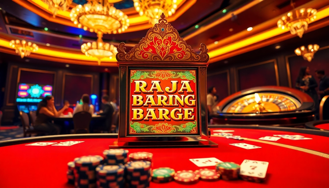 Play the raja barong slot machine to experience vibrant colors and excitement in this luxurious casino setting.