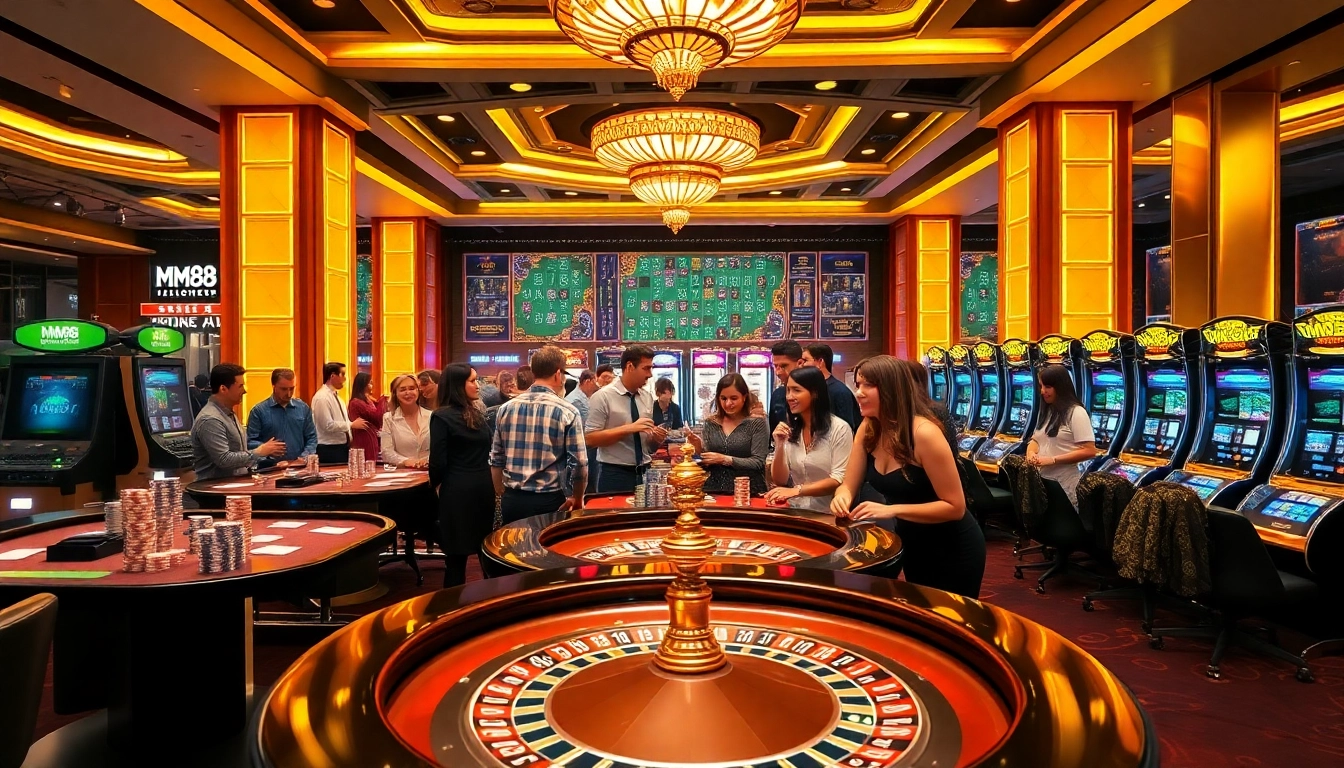 Experience the excitement of winning at MM88 with stylish casino tables and dynamic gameplay.