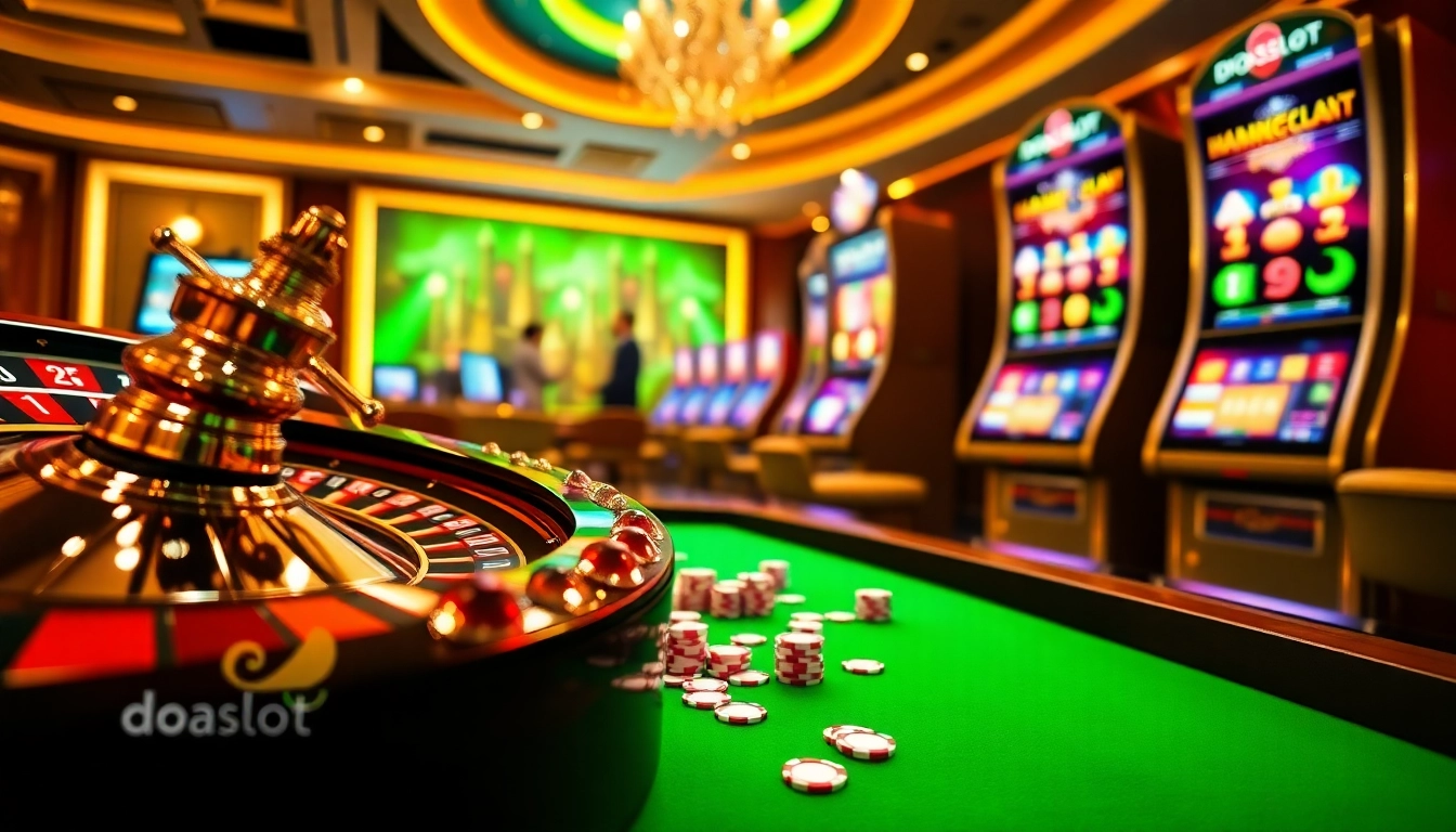 Engaging gameplay with doaslot at a vibrant casino table.