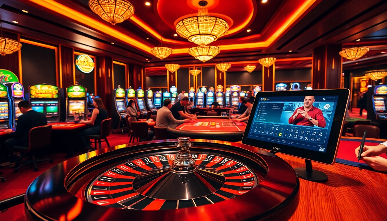 Engaging gamblers at 13Win's vibrant casino tables filled with excitement and action.