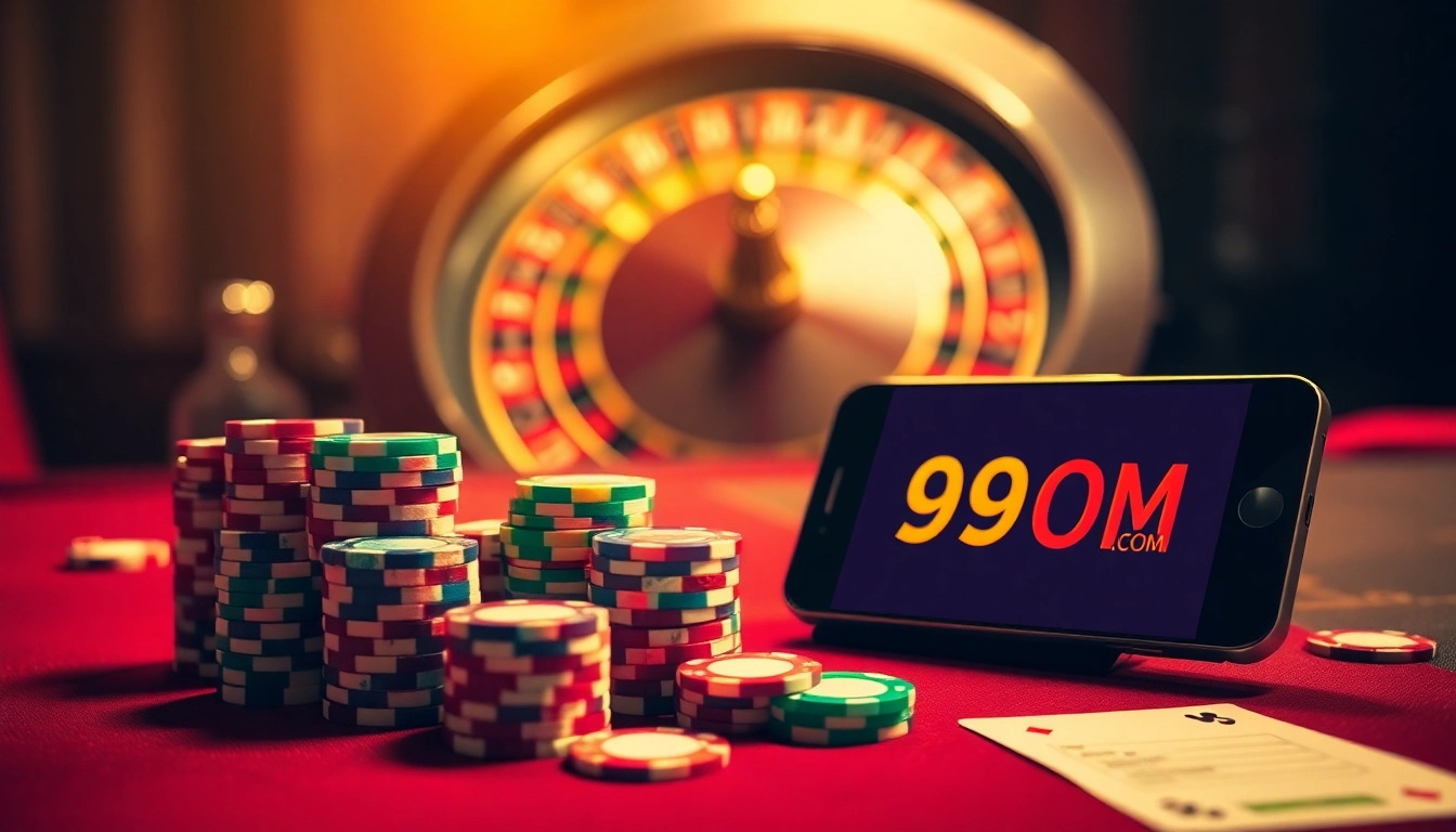 Experience the thrill at 99OK.COM with vibrant casino tables and exciting gambling elements.
