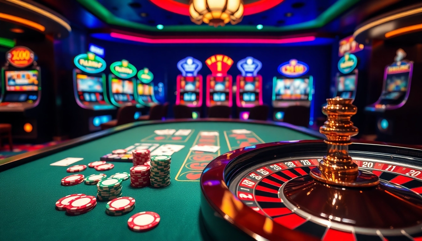 Experience thrilling action at yo88 casino with vibrant poker tables and dynamic slot machines.