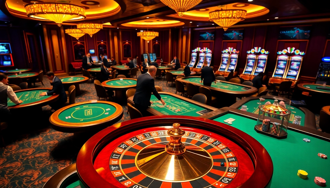 Engaging scene of gamblers at the tables at https://hm88.studio/ showcasing excitement and strategy.