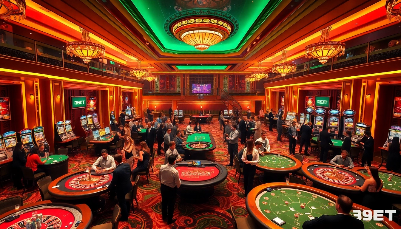 Engage in thrilling gameplay at 39BET's luxurious casino and gaming tables.
