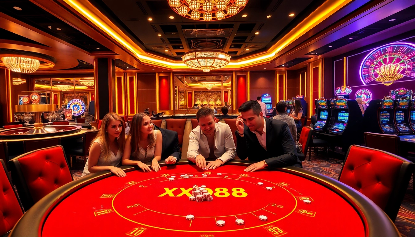 Experience thrilling play at xo88 with vibrant casino tables and engaging players.