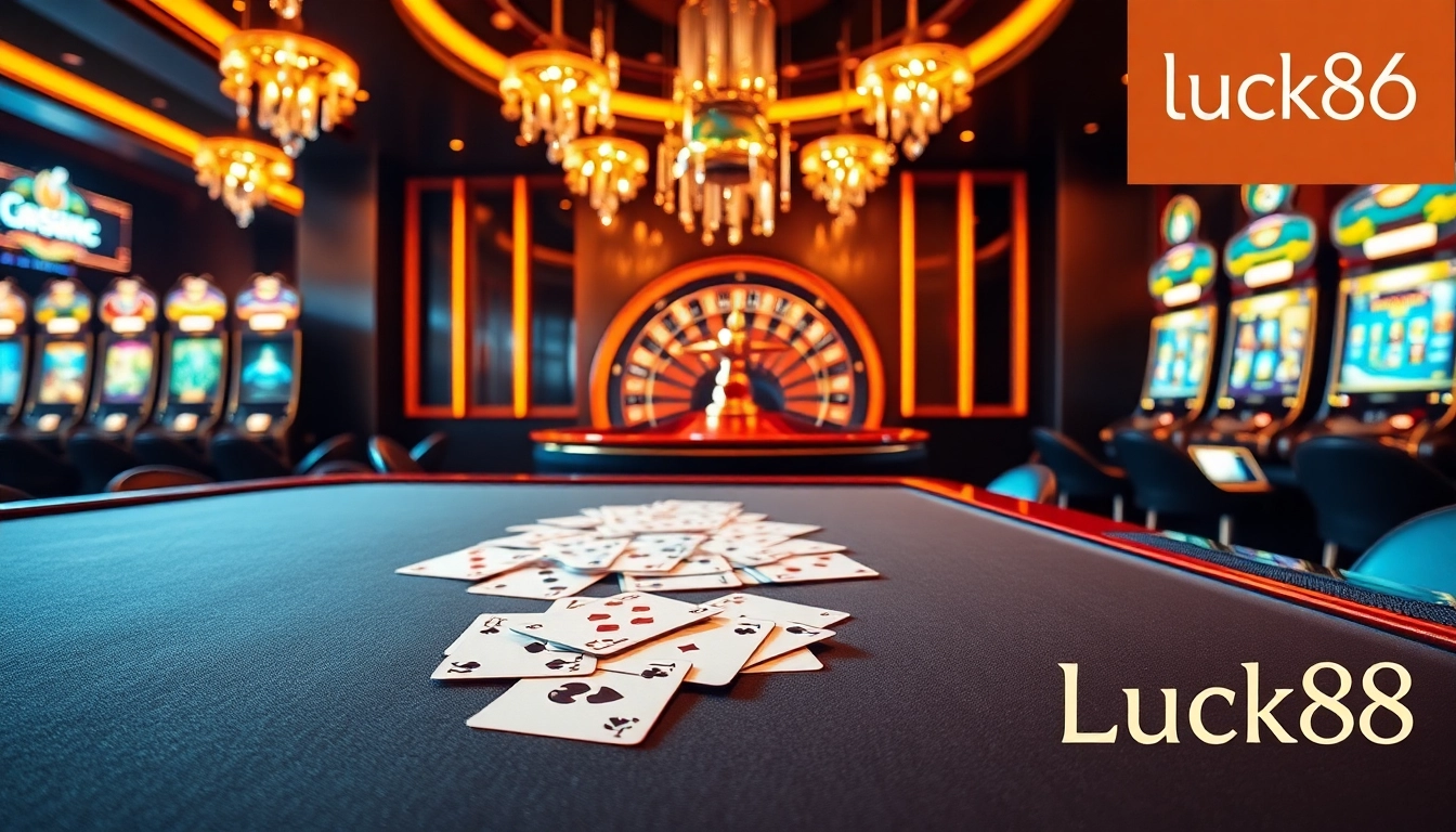 Luck8 players enjoying a thrilling casino experience with vibrant games and professional dealers.