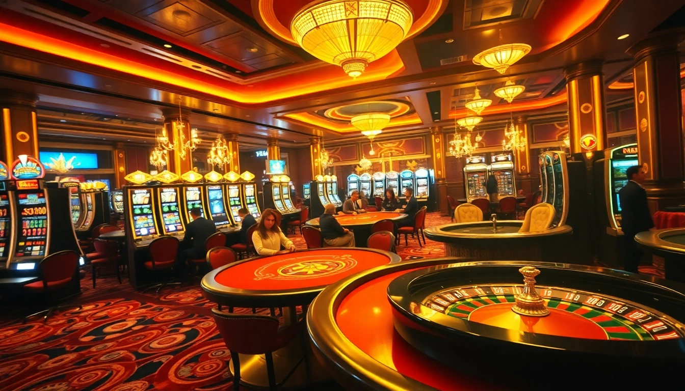 Experience the thrill of casino gaming at XX88 with luxurious tables and vibrant slot machines.