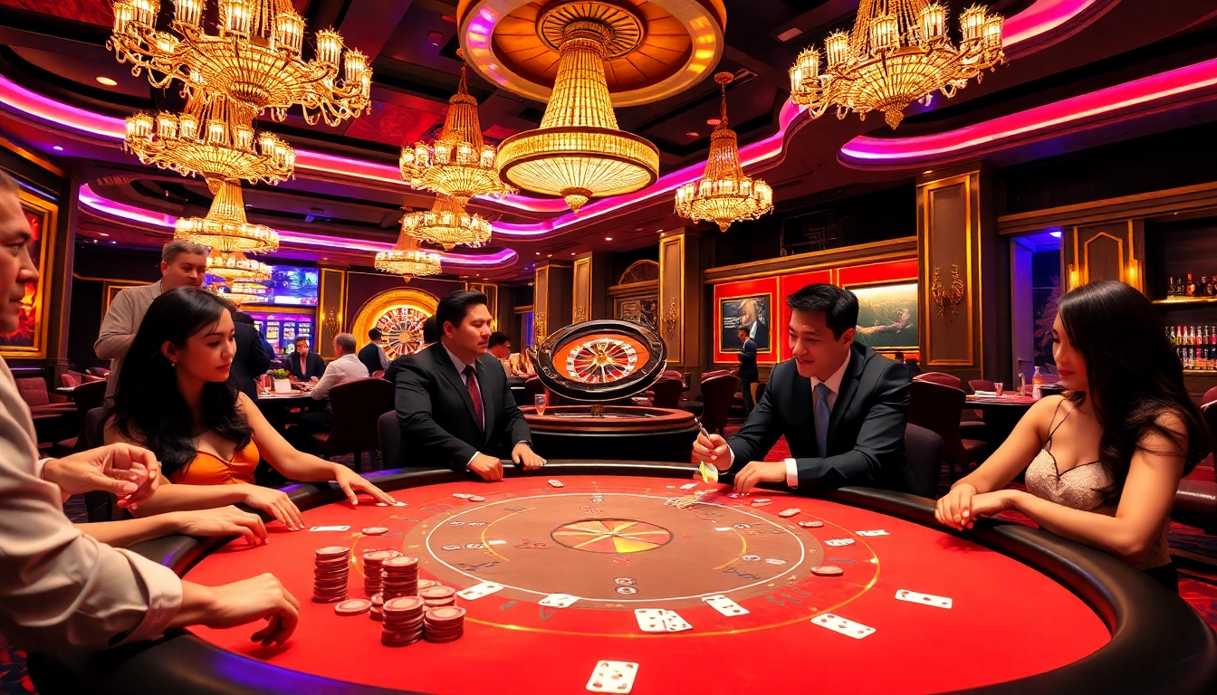 Players enjoying a dynamic poker game at WW88 online casino, with colorful chips and cards.