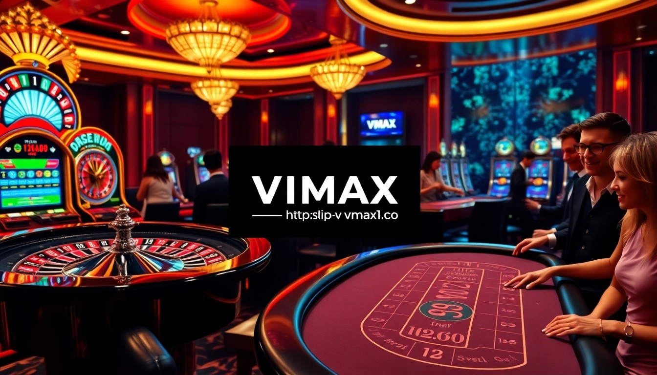 Experience thrilling gameplay at VMAX casino with vibrant games and attentive dealers.