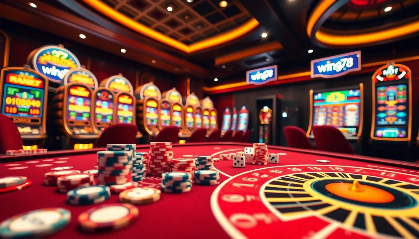 win678 players enjoying an exciting casino experience with vibrant slot machines and elegant table games