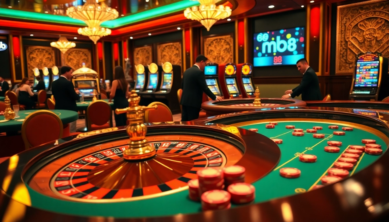Players enjoying an exciting game at a casino with mb 88 betting options.