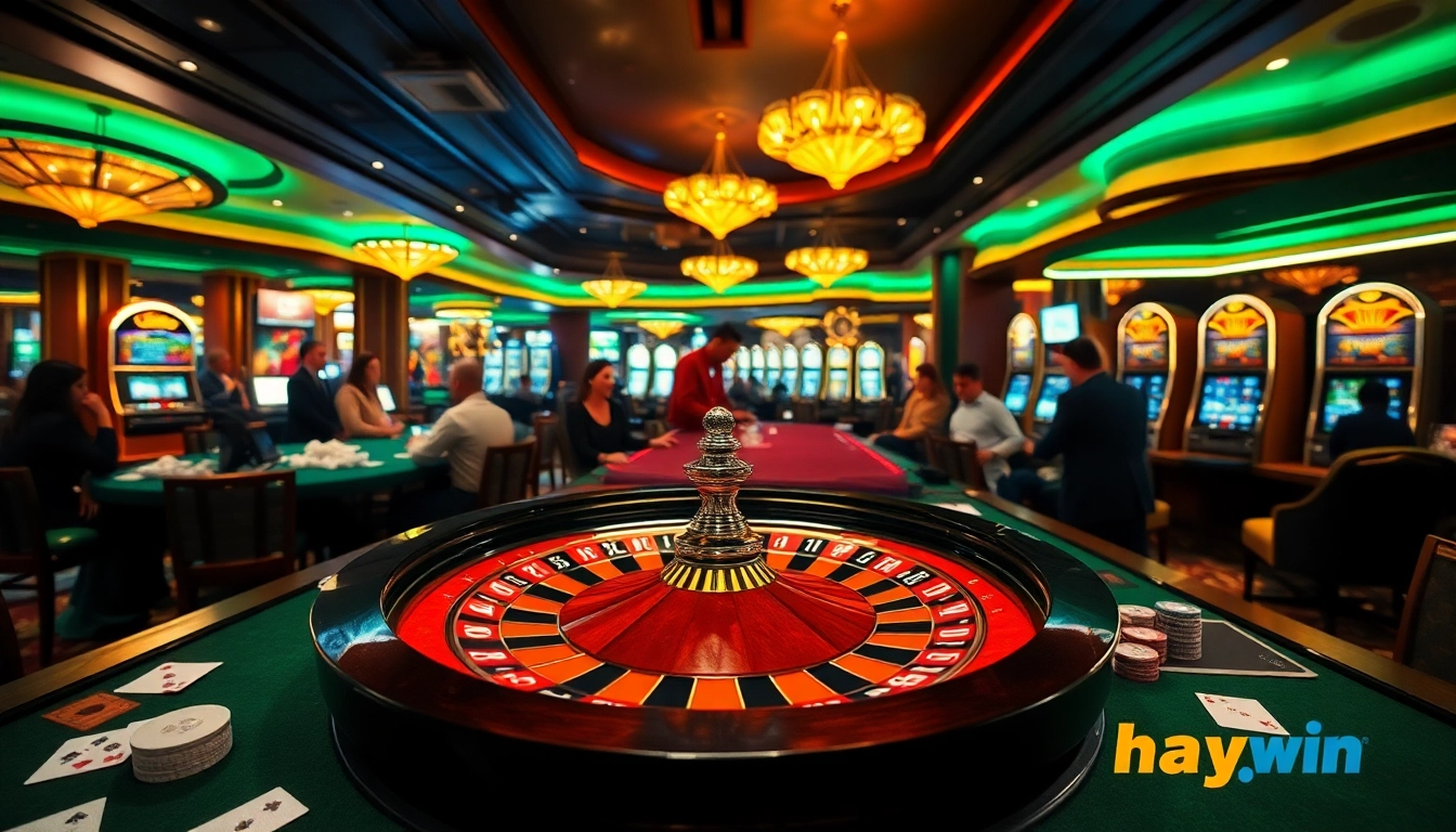 Experience the thrill of winning at hay.win's luxurious casino filled with poker chips and roulette excitement.