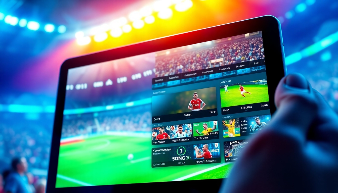View the dynamic sports streaming interface of joemadfan.com showcasing live football action.