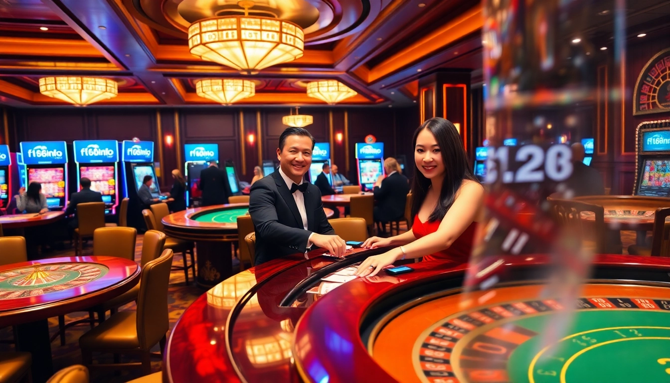 Experience energetic gameplay at f168info.com with elegant casino elements and vibrant players.