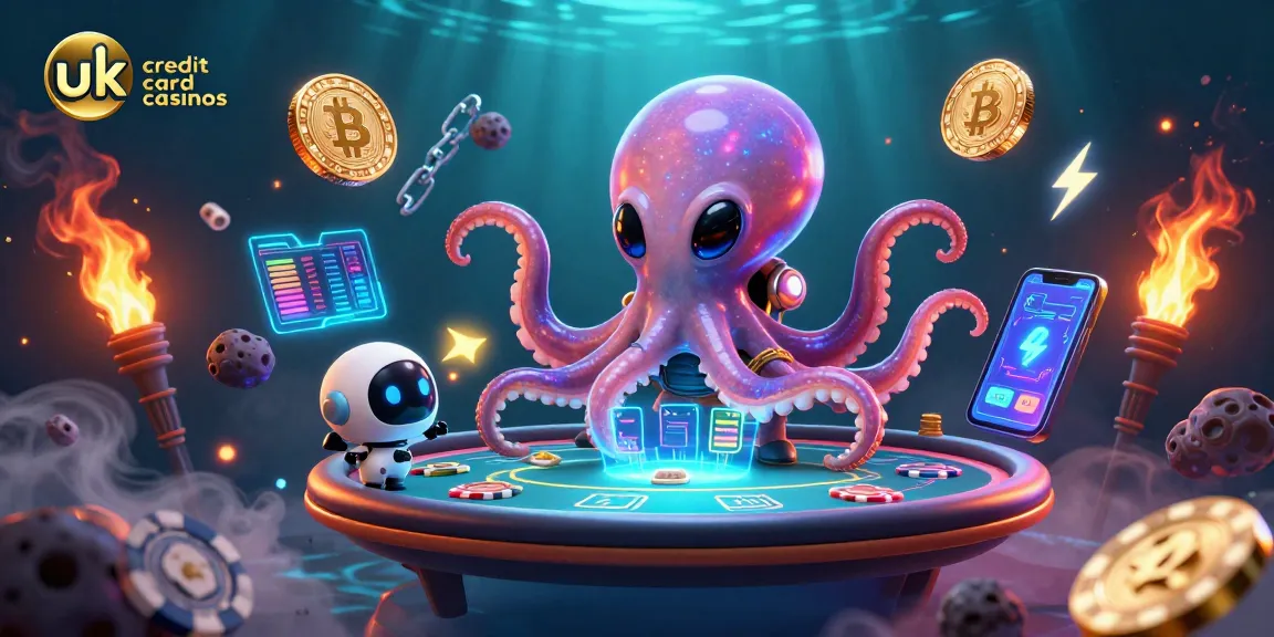 Engage with top uk credit card casinos featuring an alien octopus and holographic poker action.