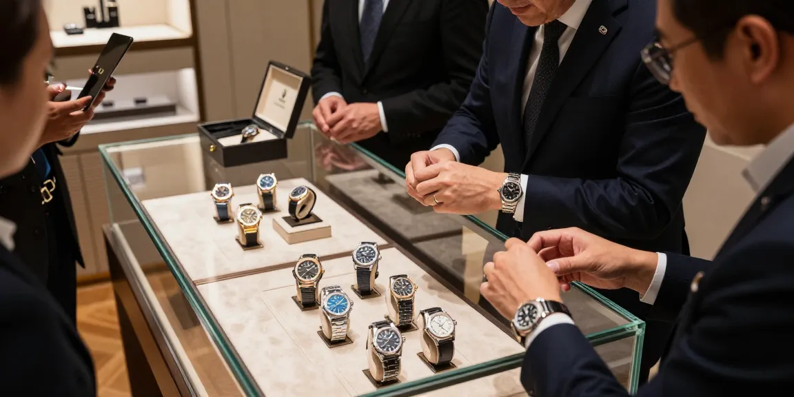 Exquisite collection of super clone watches displayed in luxury boutique, showcasing attention to detail and craftsmanship.